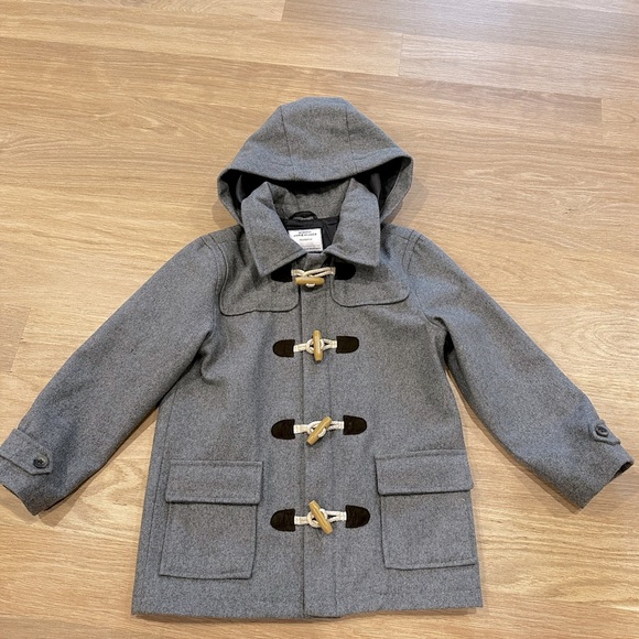 Janie and Jack Toggle Winter Jacket Heather Grey Blush Sz 5-6